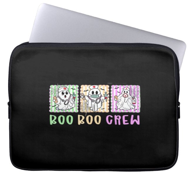 Preppy Boo Crew Nurse Halloween Costume Women Men  Laptop Sleeve (Front)