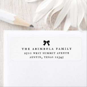 Preppy Bow Address Return Address Label