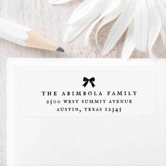 Preppy Bow Address Return Address Label (Insitu)