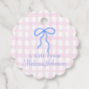 Preppy Bow Personalised Tags
