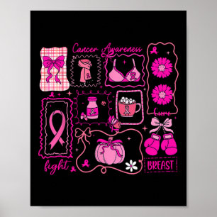 Preppy Breast Cancer Pink Out In October We Wear P Poster