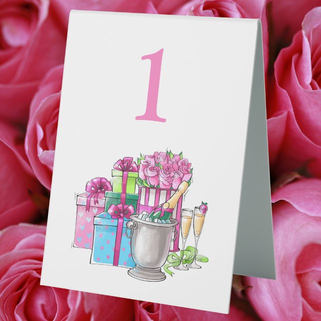 Preppy Bridal Shower Table Number / Wedding Shower (Creator Uploaded)