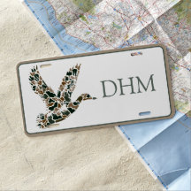 Preppy Camouflage Mallard Duck Monogram