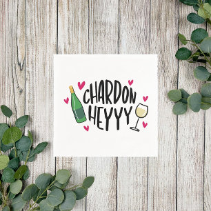 Preppy Chardonnay Funny Napkin