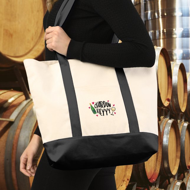 Preppy Chardonnay Funny Tote Bag (Creator Uploaded)