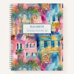 Preppy Charleston Houses Personalised Journal