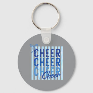 Preppy Cheer Blue Cheerleader Team Squad Kids Girl Key Ring
