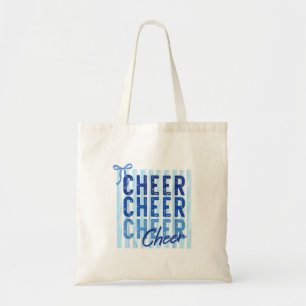 Preppy Cheer Blue Cheerleader Team Squad Kids Girl Tote Bag