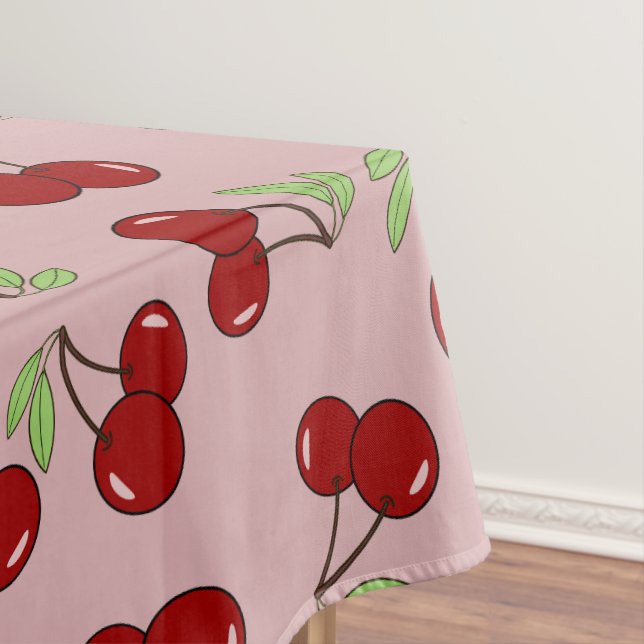 Preppy Cherry chequerboard pattern Tablecloth (In Situ)