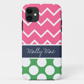 Preppy Chevron Dot Mally Mac iPhone 5  Case