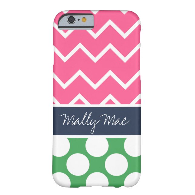 Preppy Chevron Dot Mally Mac iPhone 6 case (Back)