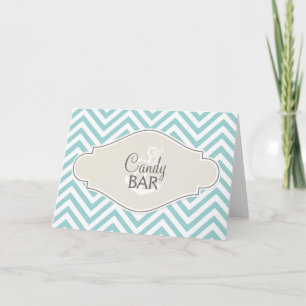 Preppy Chevron Stripe Modern Monogrammed Name Note Card