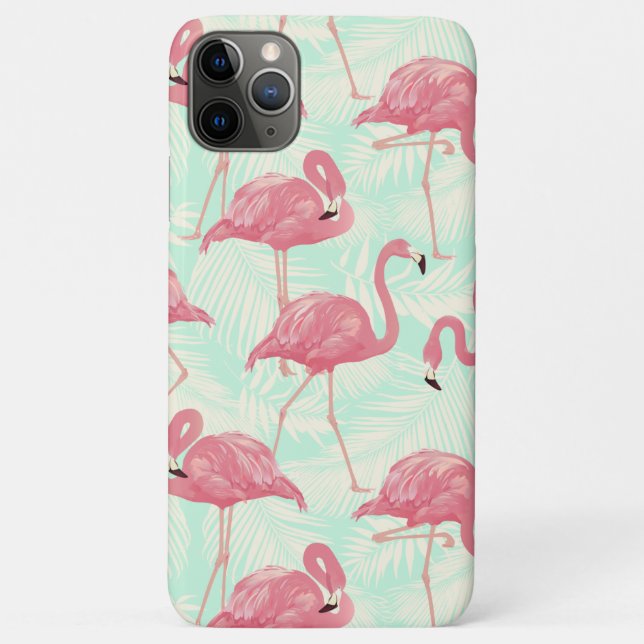 Preppy Chic Elegant Pink Flamingo Pattern Case-Mate iPhone Case (Back)