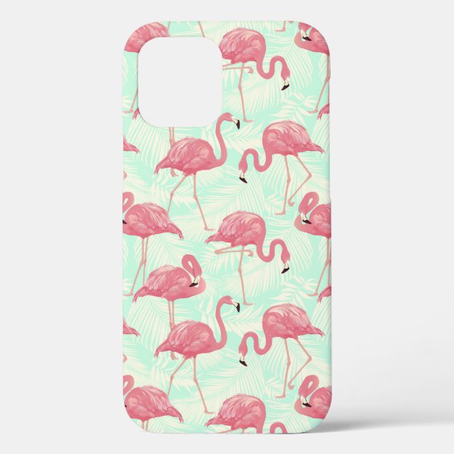 Preppy Chic Elegant Pink Flamingo Pattern Case-Mate iPhone Case (Back)