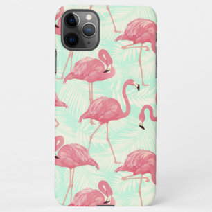 Preppy Chic Elegant Pink Flamingo Pattern iPhone 11Pro Max Case