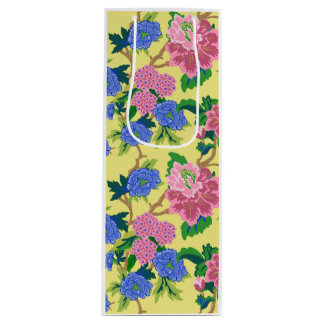 Preppy Chinoiserie Floral Wine Gift Bag