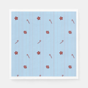 Preppy Christmas Pinstripe Napkin