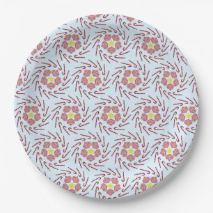 Preppy Christmas Pinwheel Paper Plate
