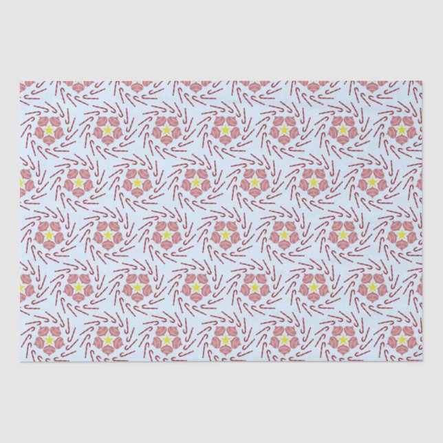 Preppy Christmas Pinwheel Tissue Paper (Front)