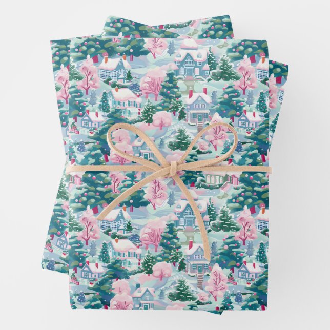 Preppy Christmas Wrapping Paper (In situ)