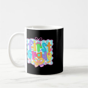 Preppy Ck To School 1st Grade Coquette Bow Girls K Coffee Mug