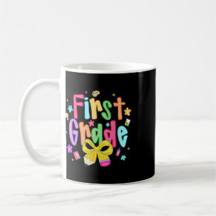 Preppy Ck To School 1st Grade Coquette Bow Girls K Coffee Mug
