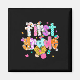 Preppy Ck To School 1st Grade Coquette Bow Girls K Magnet