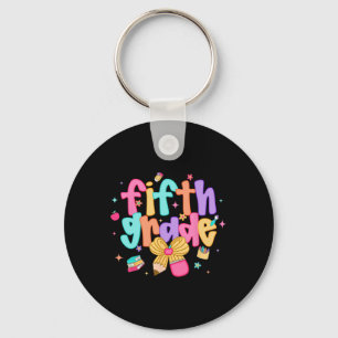 Preppy Ck To School 5th Grade Coquette Bow Girls K Key Ring