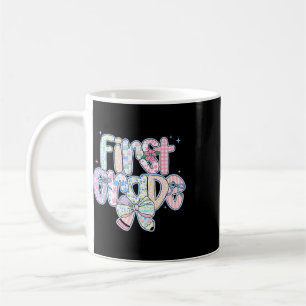 Preppy Ck To School Floral 1st Grade Coquette Girl Coffee Mug