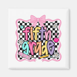 Preppy Ck To School Pink Coquette Floral Cute Fift Magnet