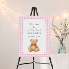 Preppy Classic Teddy Bear Baby Shower Foam Boards