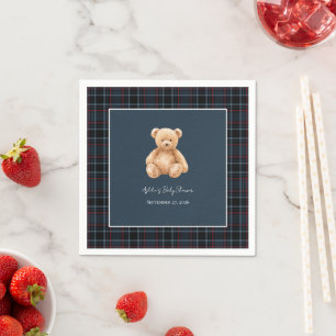 Preppy Classic Teddy Bear Baby Shower  Napkin