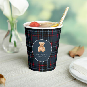 Preppy Classic Teddy Bear Baby Shower  Paper Cups