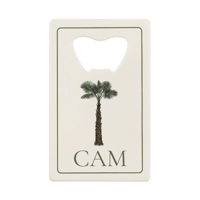 Preppy Coastal Palm Tree Monogram (Front)