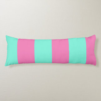 Preppy collegiate college pink green stripes body cushion