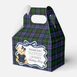 Preppy Coquette Bow Bear Girl Birthday Favour Box