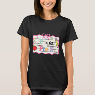 Preppy Coquette Bow P Is For Pre-k Teacher Back To T-Shirt