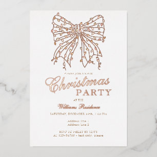 Preppy Coquette Bow Winter Christmas Lights Party