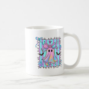 Preppy Coquette Ghost Cute Boo Halloween Girls Wom Coffee Mug