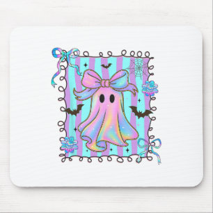 Preppy Coquette Ghost Cute Boo Halloween Girls Wom Mouse Pad