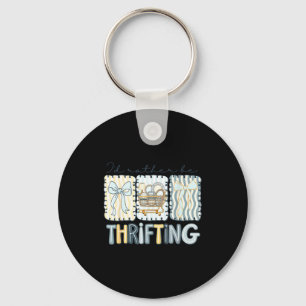 Preppy coquette girly i'd rather thrifting decor g key ring