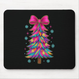 Preppy Coquette Tree Christmas Crew 2025 Family Ma Mouse Pad
