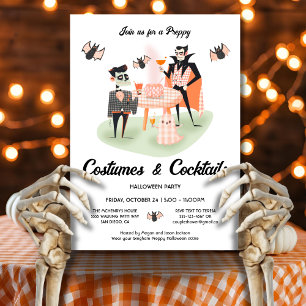 Preppy Costumes and Cocktails Halloween Invitation
