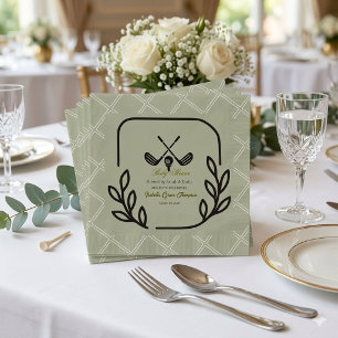 Preppy Country Club Golf Baby Shower Paper Napkins