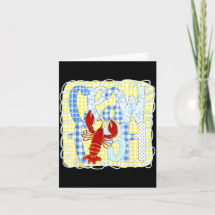 Preppy crawfish season funny louisiana seafood men card