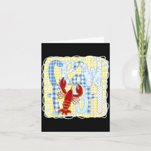 Preppy Crawfish Season Funny Louisiana Seafood Men Card