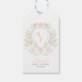 Preppy Crest Baby Shower Invitation Gift Tags