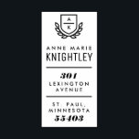 Preppy Crest Monogram Return Address Stamp<br><div class="desc">This fun and modern return address features a preppy monogrammed crest with laurel leaves.</div>