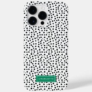 Preppy Dalmatian Dots Print Personalised Case-Mate iPhone 14 Pro Max Case