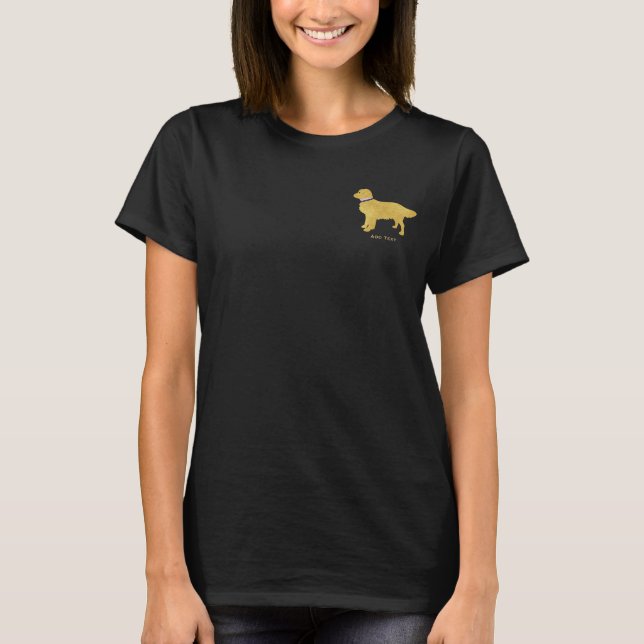 Preppy Dog Golden Retriever Personalised T-Shirt (Front)